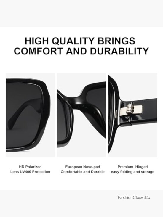 Square Oversized Polarized Sunglasses UV400 Unisex Style main image 5